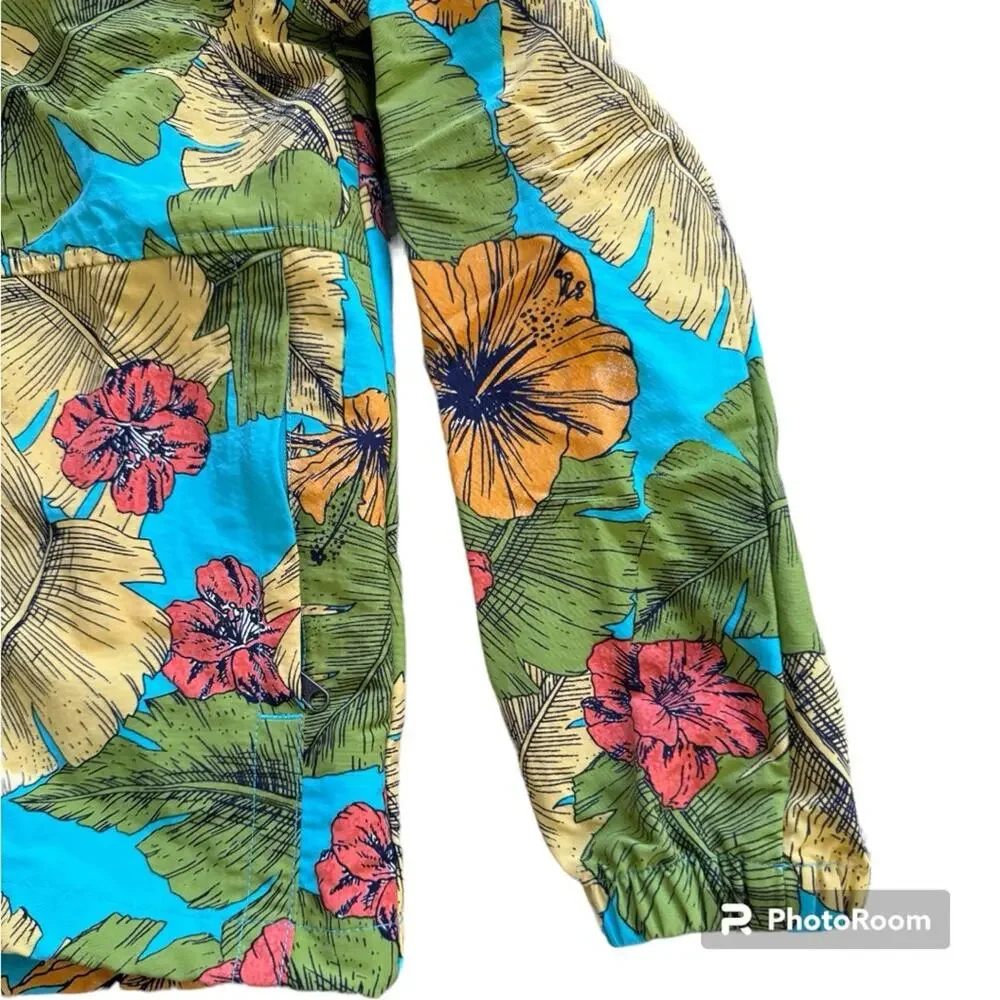 Patagonia Kids’ Baggies Jacket Multi Tropical Flowers Water Resistant Size 10